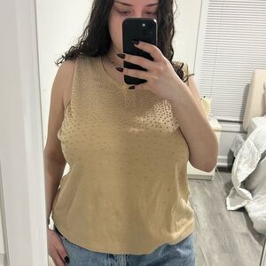 avenue beaded tank top blouse